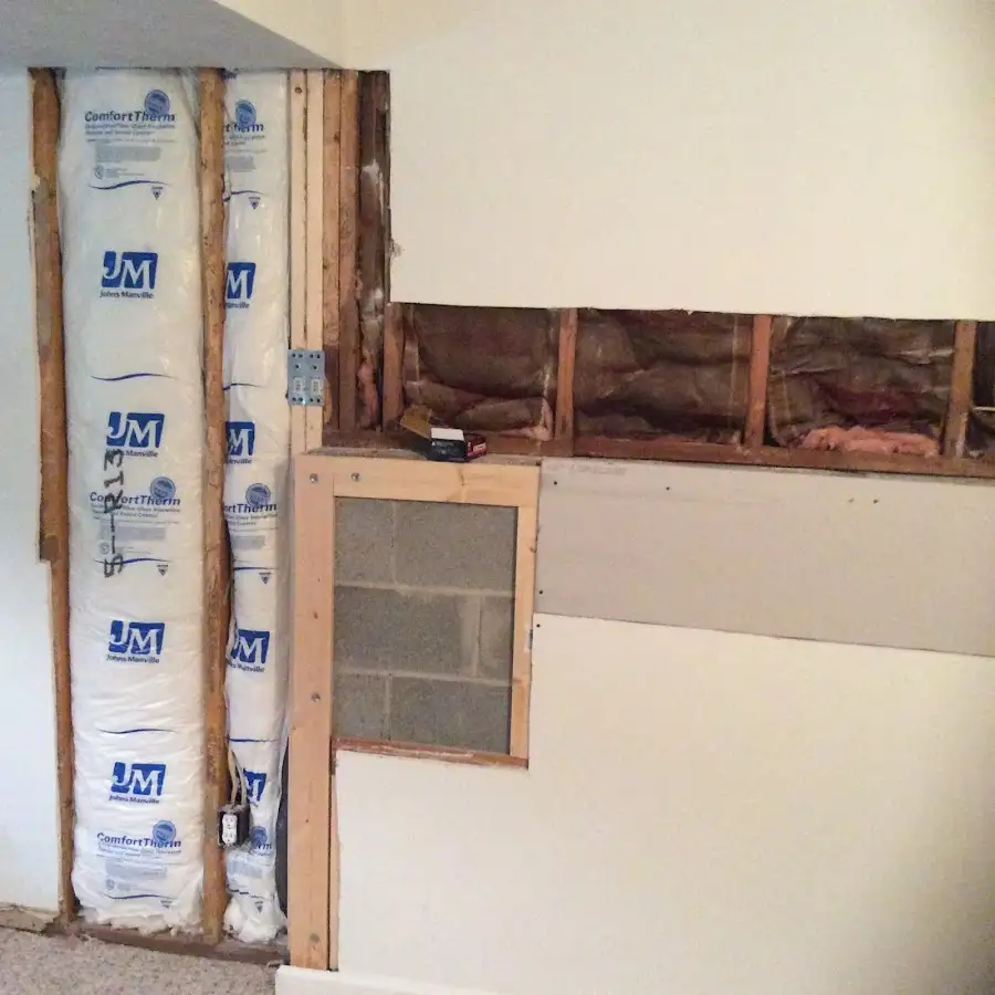 Wall insulation replacement during Basement Flood Cleanup in Chillicothe